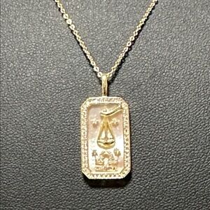 Melinda Maria Libra 18KGP Zodiac Pendant Necklace